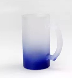 Кружка JP 500 мл пивная стеклянная матовая (темно-синяя) фото