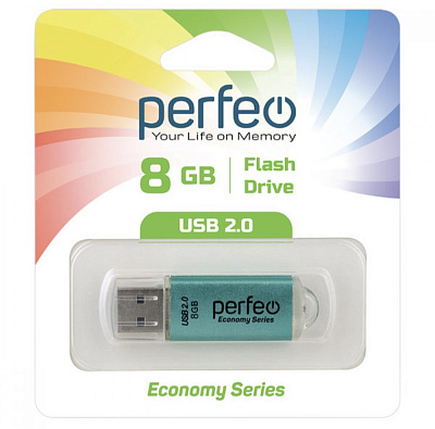 USB Perfeo 8GB E01 Green economy series  фото