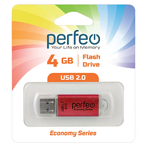 USB Perfeo 4GB E01 Red economy series фото