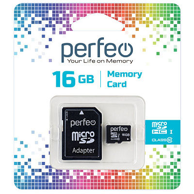 Карта памяти Perfeo microSD 16GB High-Capacity (Class 10) фото