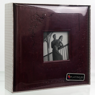 Фотоальбом Platinum PC-46200RCLK 200 ф "Экокожа" с рамкой кн переплет подар коробке (2PU92601) /12 фото
