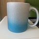 Кружка JP 330 мл керамическая ГРАДИЕНТ серебристо-голубая (глитер) фото