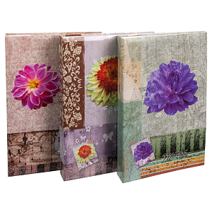 Фотоальбом Platinum С-46300L 300фото (бумажные страницы с MEMO) цветочная коллекция - 12 (32421) /12 фото