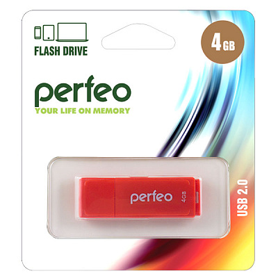 USB Perfeo 4GB C04 Red фото