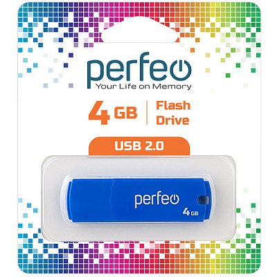 USB Perfeo 4GB C05 Blue фото