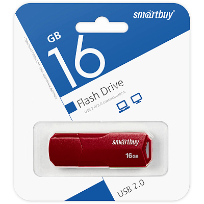 UFD Smartbuy 16GB CLUE Burgundy (SB16GBCLU-BG) фото