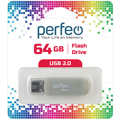 USB Perfeo 64GB C03 Grey фото