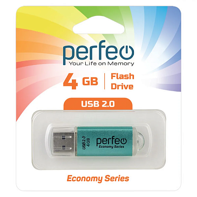 USB Perfeo 4GB E01 Green economy series фото