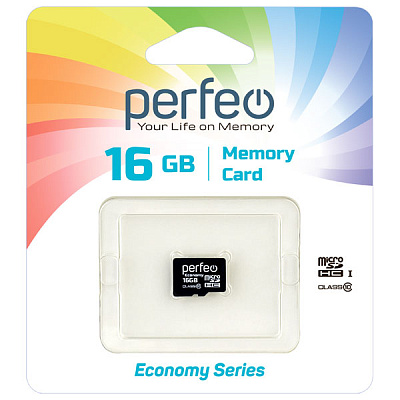 Карта памяти Perfeo microSD 4GB High-Capacity (Class 10) w/o Adapter economy series  фото
