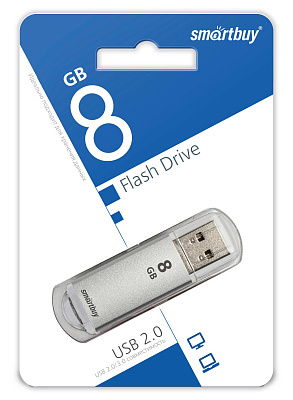 UFD Smartbuy 8GB V-Cut Silver (SB8GBVC-S) фото