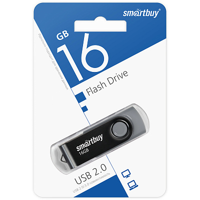 UFD Smartbuy 16GB Twist Black (SB16GB2TWK) фото