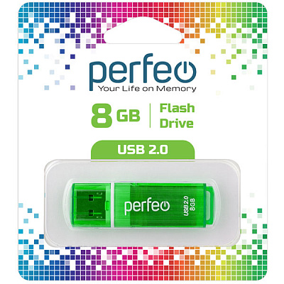 USB Perfeo 8GB C13 Green  фото