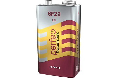Батарейка Perfeo 6F22/1SH Dynamic Zinc фото