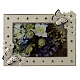 Фоторамка Platinum PF 10645 10x15 бабочки и цветы белая металлическая со стразами (6/24) фото