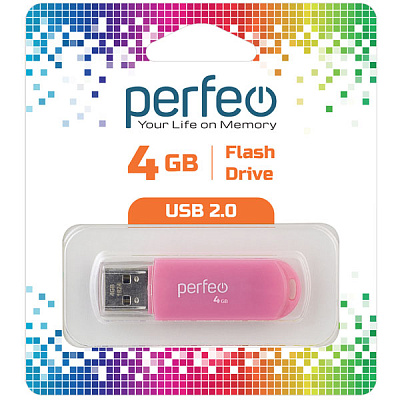 USB Perfeo 4GB C03 Pink фото