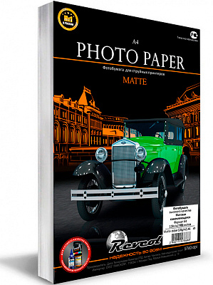 Фотобумага Revcol матовая А4 128г/м2 самоклеящаяся 100л фото