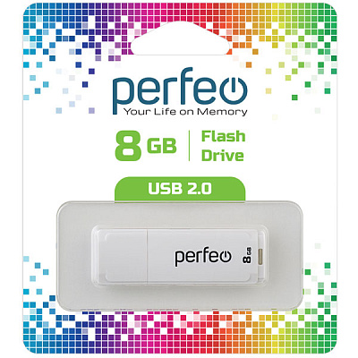 USB Perfeo 8GB C04 White фото
