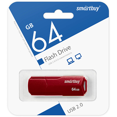 UFD Smartbuy 64GB CLUE Burgundy (SB64GBCLU-BG) фото