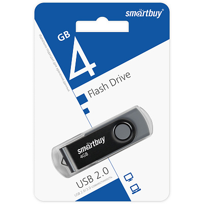 UFD Smartbuy 4GB Twist Black (SB4GB2TWK) фото