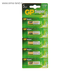 Батарейка GP LR03 5BL Super отрывные фото
