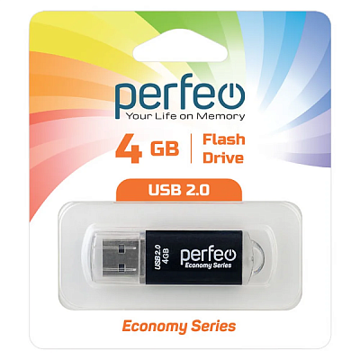 USB Perfeo 4GB E01 Black economy series фото