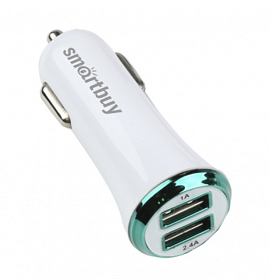 Автомобильное ЗУ Smartbuy(R) TURBO 1x2.1A 1x1 A белое 2 USB (SBP-2021)/62 фото