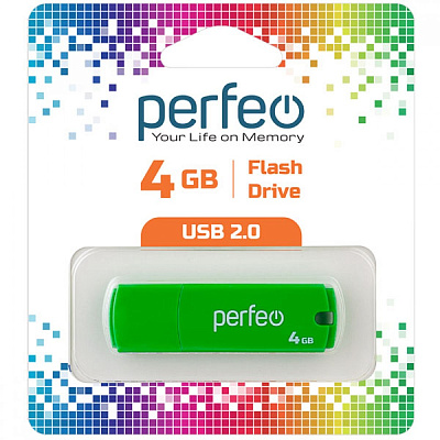 USB Perfeo 4GB C05 Green  фото