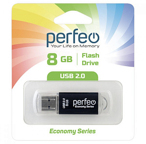USB Perfeo 8GB E01 Black economy series  фото