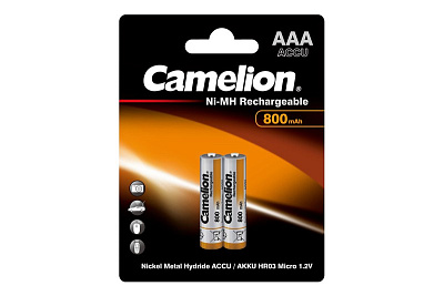 Аккумулятор NI-Mh Camelion AAA800mAh/2BL фото
