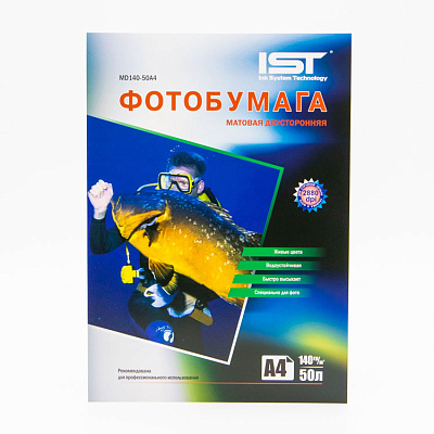 Фотобумага InkTec матовая двусторонняя А4 140г/м 50 л IST фото