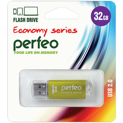 USB Perfeo 32GB E01 Gold economy series  фото