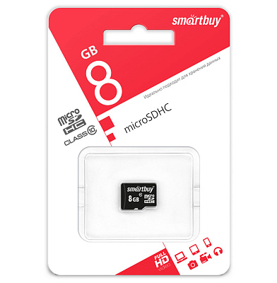 Micro SDHC Smartbuy 8GB Class 10 (без адаптера) фото