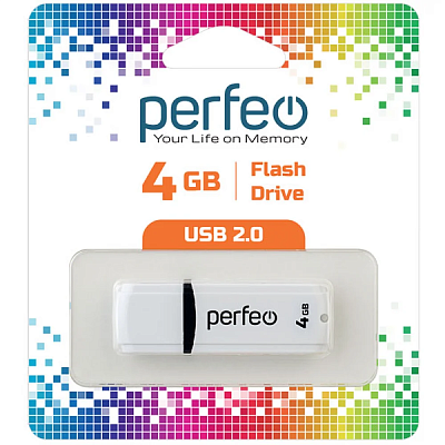 USB Perfeo 4GB C02 White фото