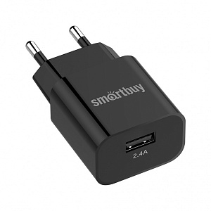Сетевое ЗУ Smartbuy(R) FLASH, 2.4A, черное, 1 USB (SBP-1025)62 фото