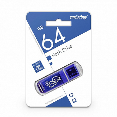 UFD Smartbuy 64GB Glossy series Dark Blue (SB64GBGS-DB) фото
