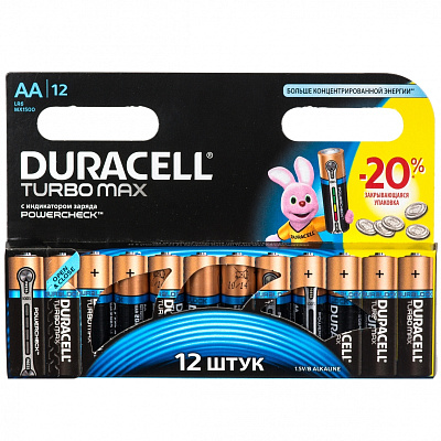 Батарейка Duracell LR6/12BL TURBOMAX фото