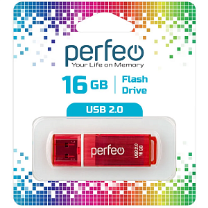 USB Perfeo 16GB C13 Red фото