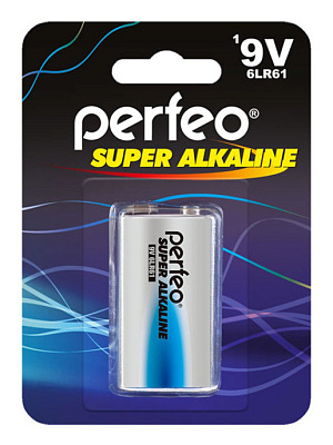 Батарейка Perfeo 6LR61/1BL Super Alkaline  фото