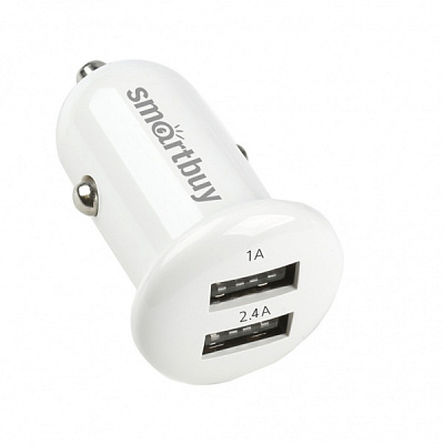 Автомобильное ЗУ Smartbuy(R) TURBO 2.4А+1 А белое 2 USB (SBP-2025)/62 фото