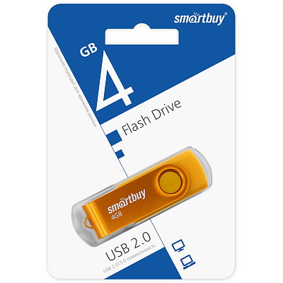 UFD Smartbuy 4GB Twist Yellow (SB4GB1TWY) фото