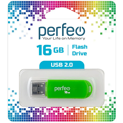 USB Perfeo 16GB C03 Green фото