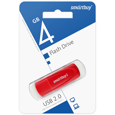 UFD Smartbuy 4GB Scout Red (SB004GB2SCR) фото