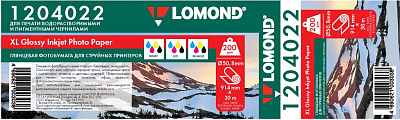 Фотобумага Lomond П1204022 ролик для плоттера 200гр. глянцевая (914*30*50,8) фото